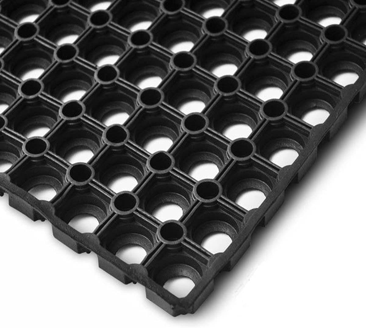 Floordirekt Tappeto in Gomma, Motivo a Nido d'Ape, Zerbino Octo, Antiscivolo, per Esterni, Cattura Sporco, Anello in Gomma, Venduto al Metro (23 mm, 100 x 300 cm)