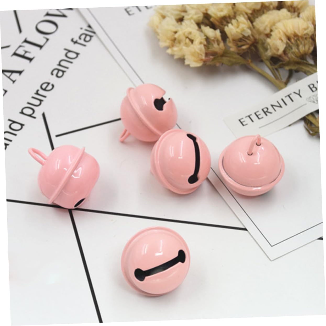 ULDIGI Christmas Bells for Decor 30pcs 22mm Round Jingle Bell Metal Pack for DIY Crafts Home Decoration