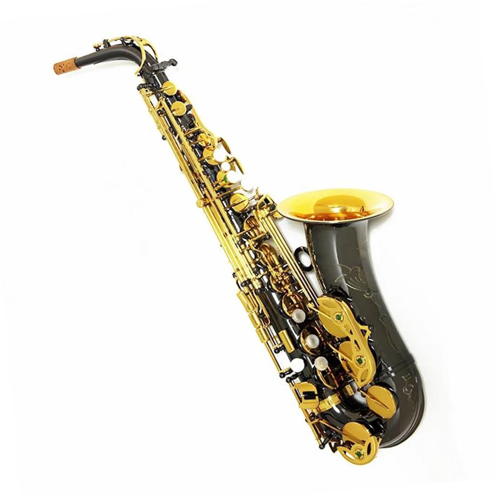 Saxophon Saxophon Alto Schwarz Neusilber Legierung Altsaxophon Messing Musikinstrument Mit Koffer(B)