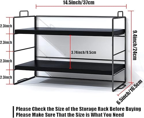 Miniatura 2 de SIDIANBAN Organizador de escritorio Estante de almacenamiento de oficina Estante de exhibición ajustable para suministros de oficina (negro)
