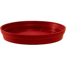 EDA - Round Saucer TOSCANE 18.5 cm - for Flower Pot 25 cm - Ruby red