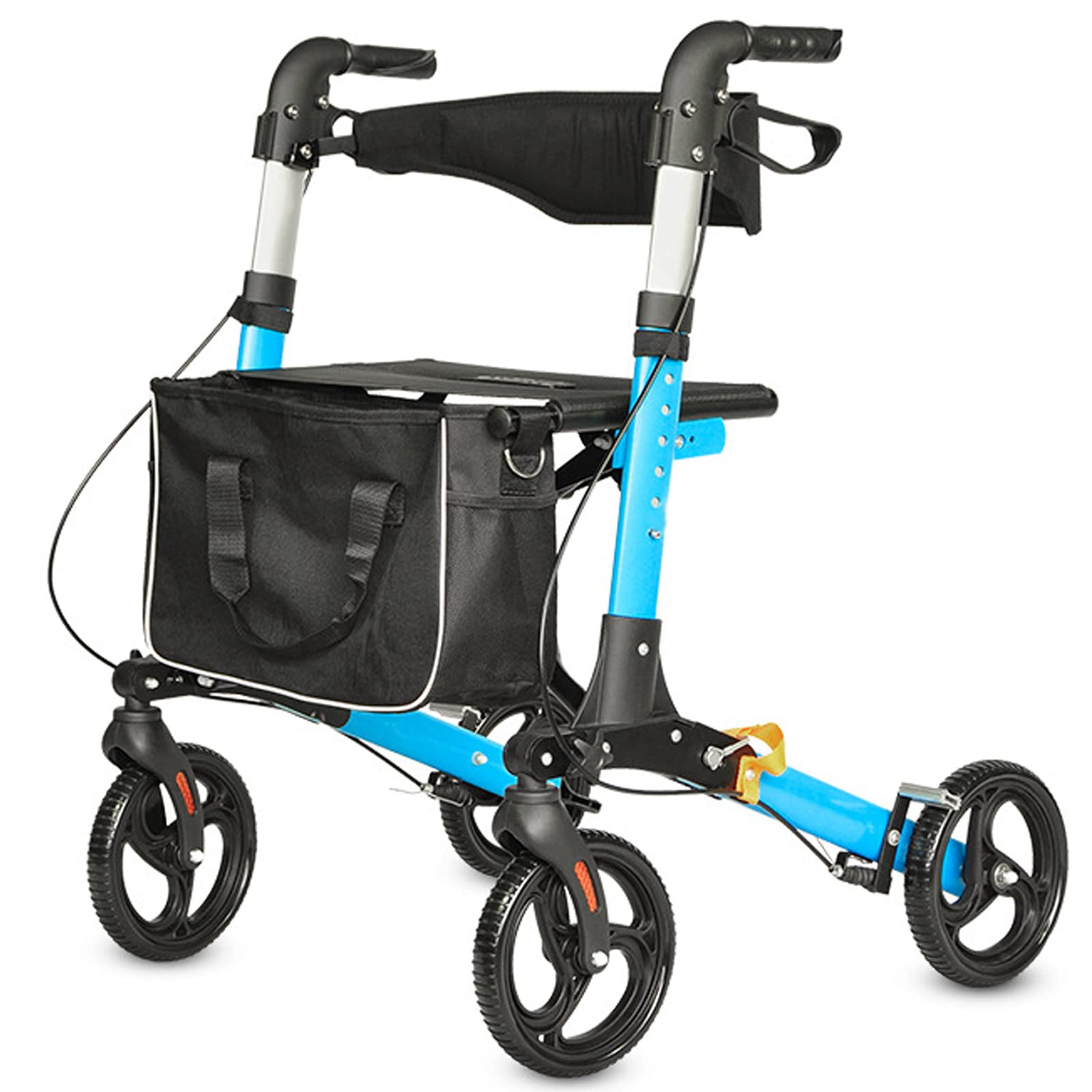 MiscoosRollator Walker with Seat Mobility Aids Aluminum Rolling Walker for Seniors and Adults