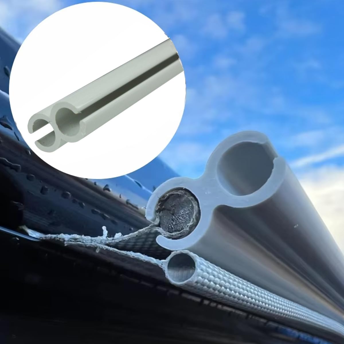 6X 50cm RV Awning Rail Channel Figure of 8 Plastic Awning Channel Connector for All Motorhome Campervan Tent Awning Accessories - 2