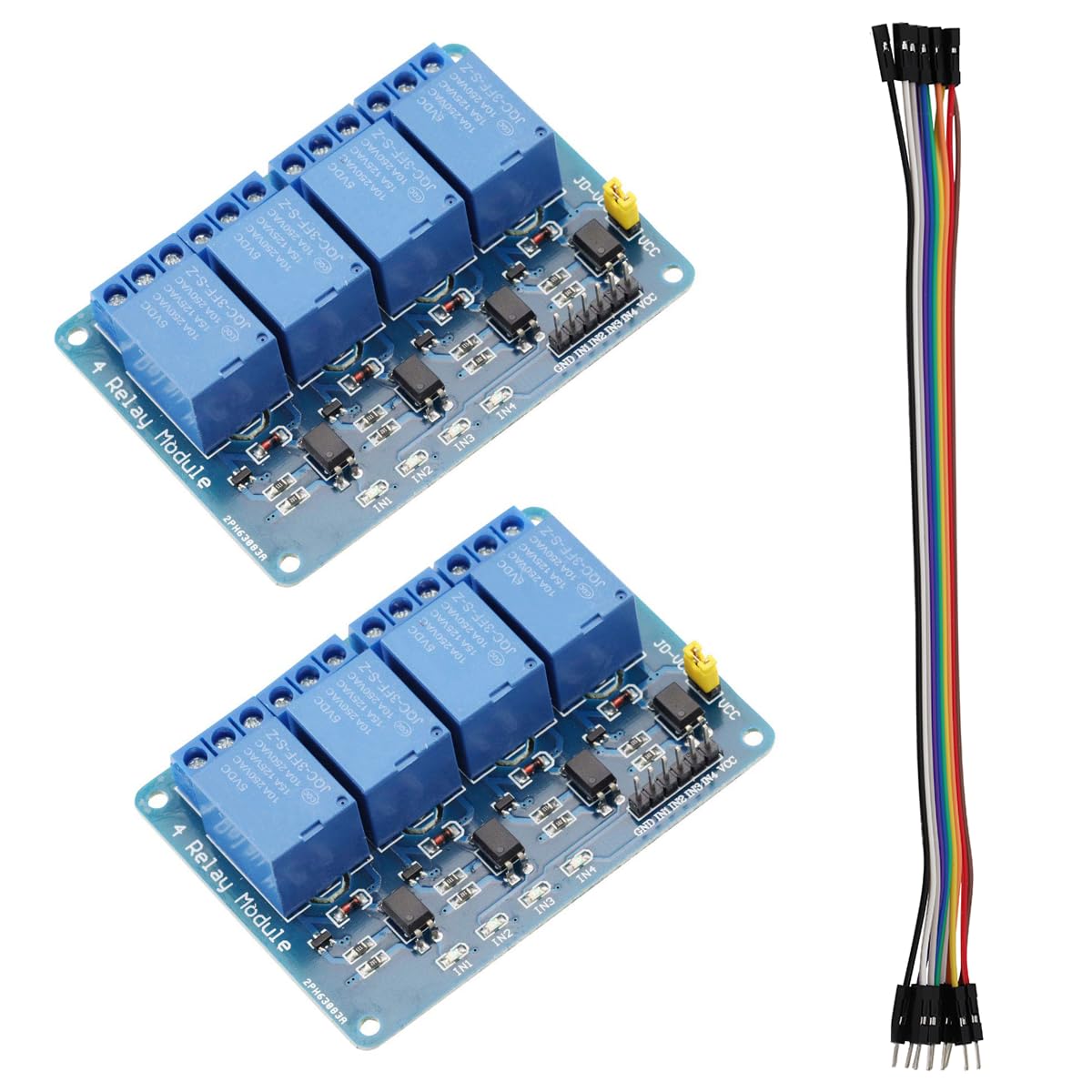 2PCS DC 5V 4 Channel Relay Module with Optocoupler Relay Board High/Low Level Trigger Expansion Board for Arduino for Raspberry Pi-image-34
