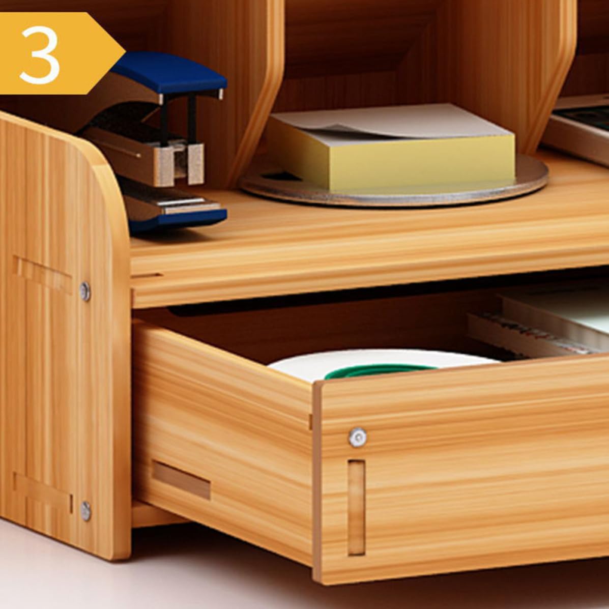 PACKOVE Boîte de Rangement pour Stylos en Bois, Grand Modèle à Plusieurs