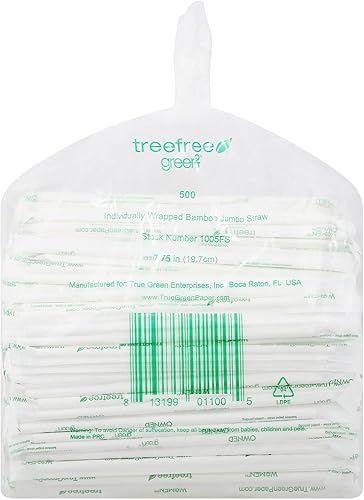 Miniatura 1 de Green 2 - Pajitas Papel Bambú Wrp - Caja de 10-500 Ct
