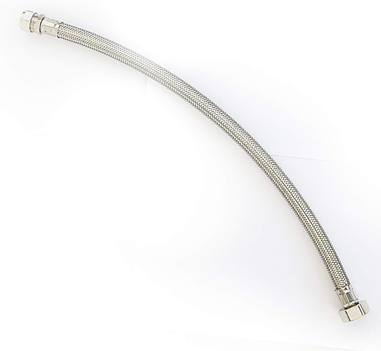 15mm x 3/4" BSP Flexible Braided Hose Bath Tap Flex Connector - 500mm Long