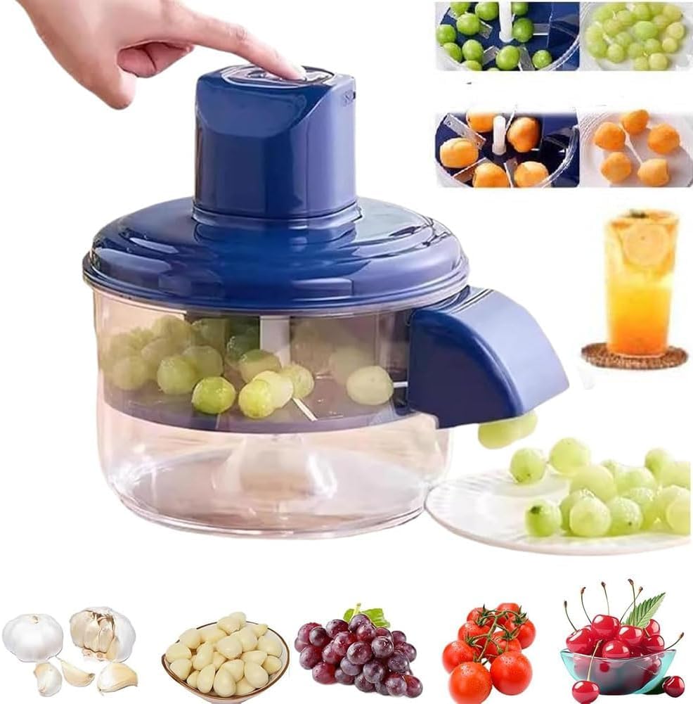 Pelatrice elettrica per UVA, Strumento Automatico per sbucciare Piccoli Frutti, Macchina per pelare l'aglio, Macchine per Frutta Intelligenti Commerciali Ricaricabili per UVA, Aglio (Blue)