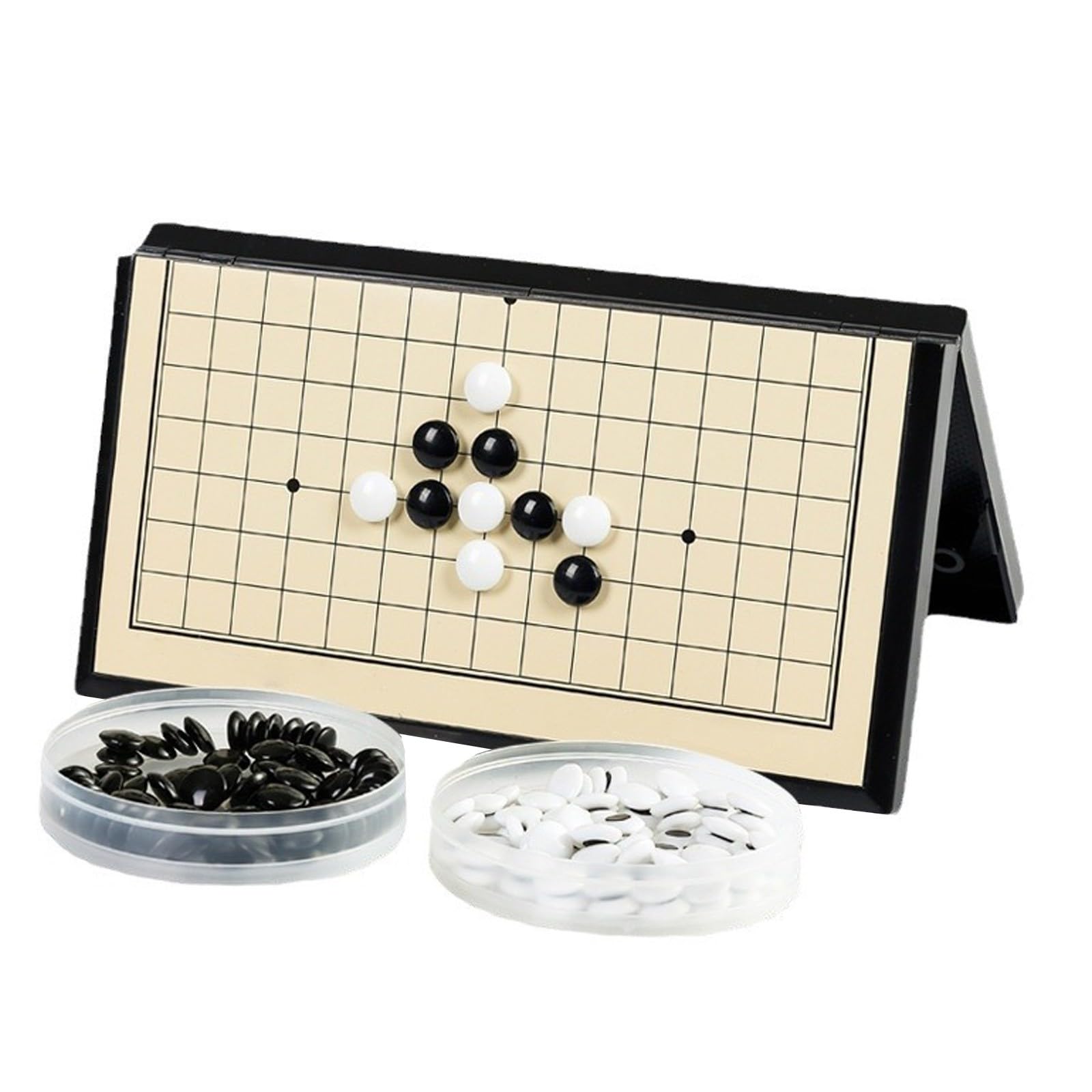 Set da Gioco Portatile Go con Lavagna Magnetica, Leggero e Pieghevole, Perfetto per i Giocatori Principianti(Yellow,B)