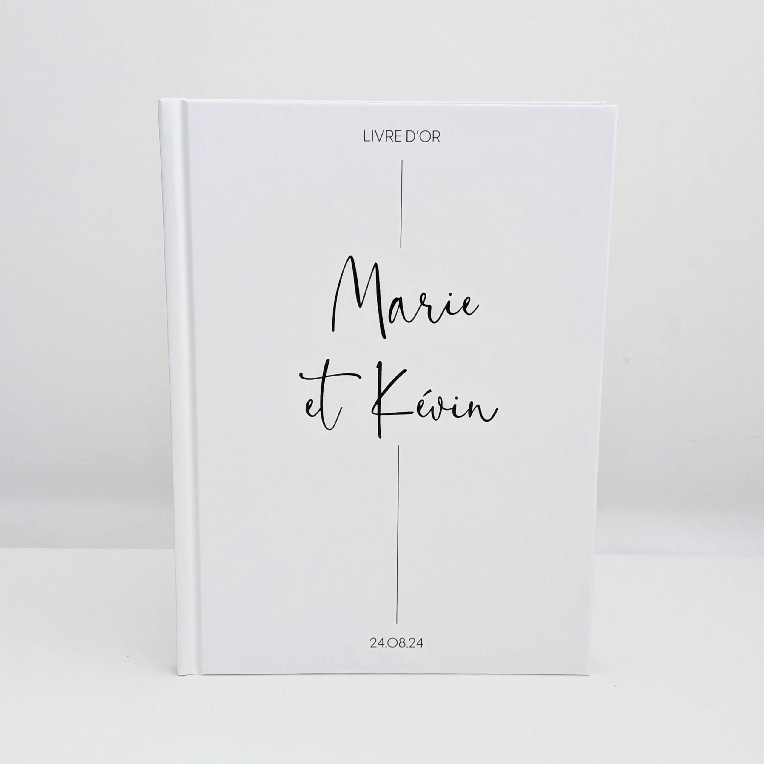 Livre d'or mariage personnalisé | 68 pages, couverture rigide, 24x17cm | Livre d'or personnalisé - Livre d'or pré-rempli - Album de mariage | TE Whaka