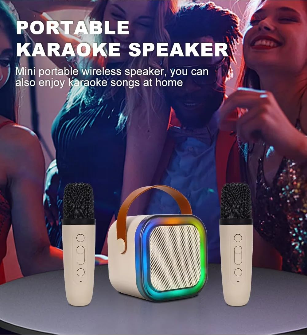 Goyal’s Karaoke Speaker: Portable Bluetooth Mic with Lights -4