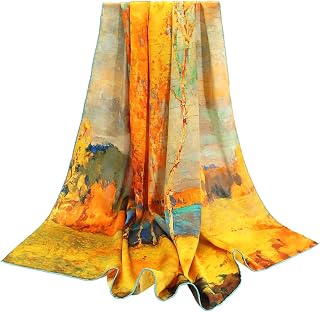 100% Silk Scarf 43" Large Square Lightweight Headscarf& Shawl–Women Hair Wraps-With Gift Packed