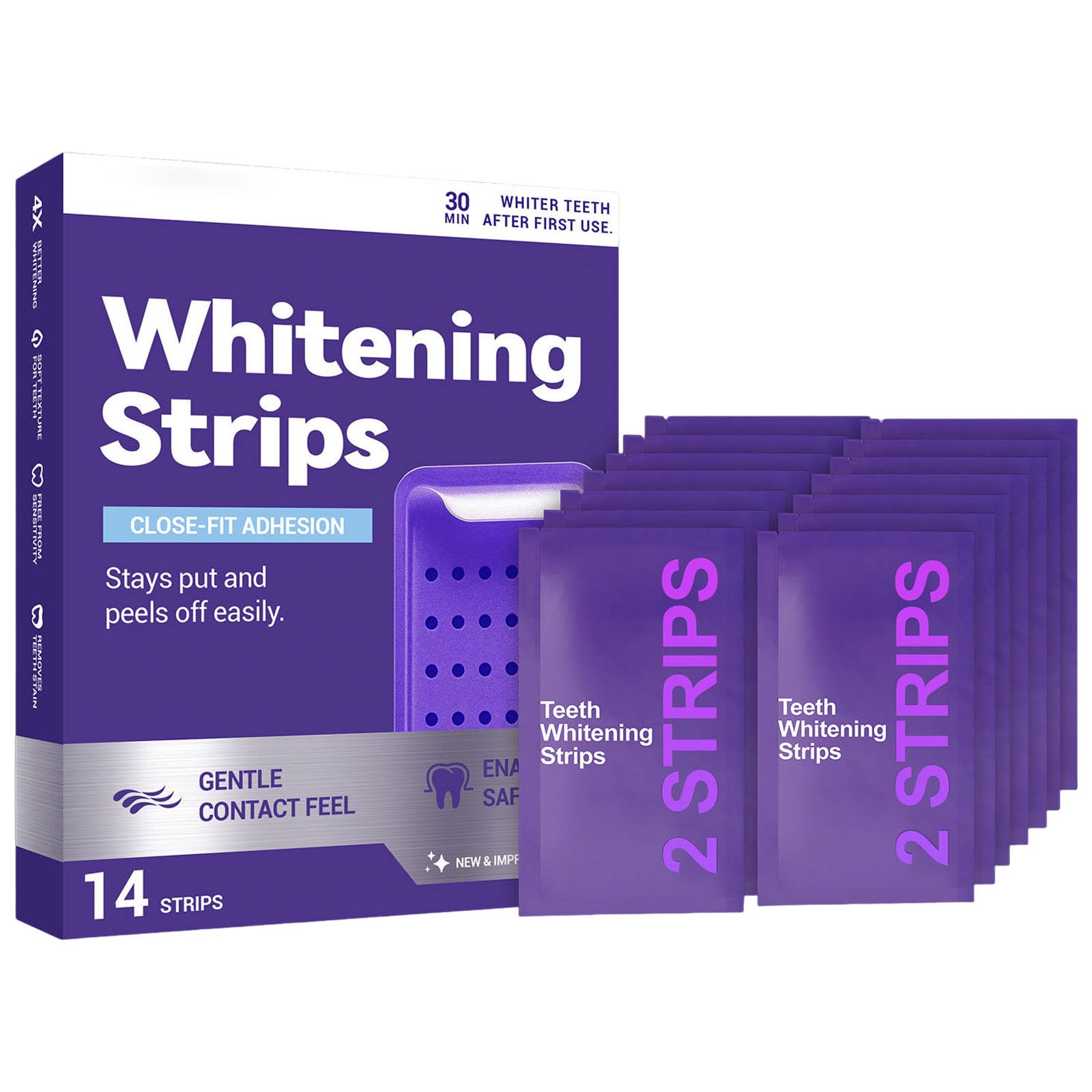 Générique Bande Blanchiment Dentaire Violet, Bandes Blanchissantes Dents Violettes, Teeth Whitening Strips, élimine Taches Café/Thé/Vin Blanchiment en toute sécurité sans dommage 2026 - 2