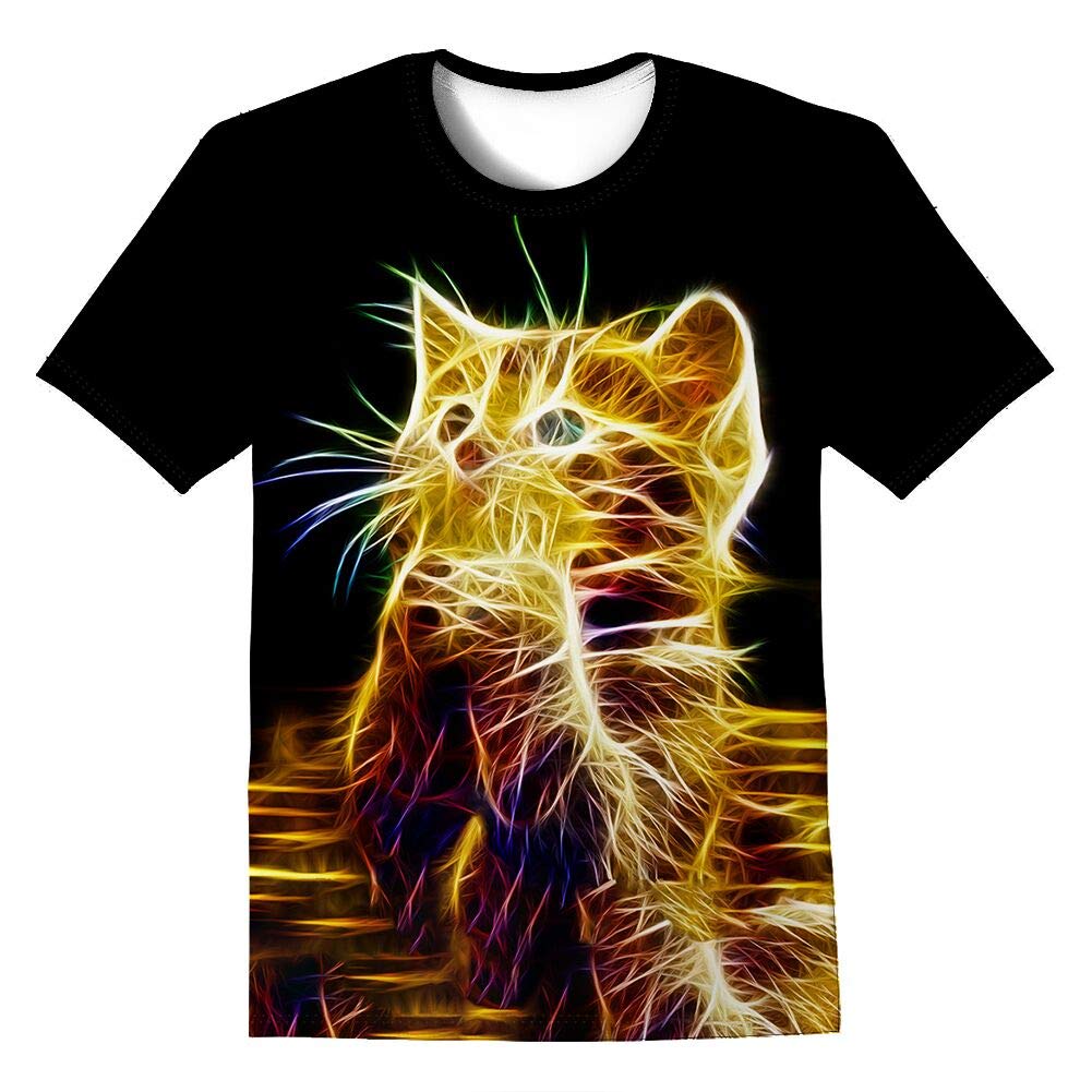 LAIDIPAS Boys Girls 3D Graphic T-Shirt Short Sleeve Tops Tees 6-16 Years