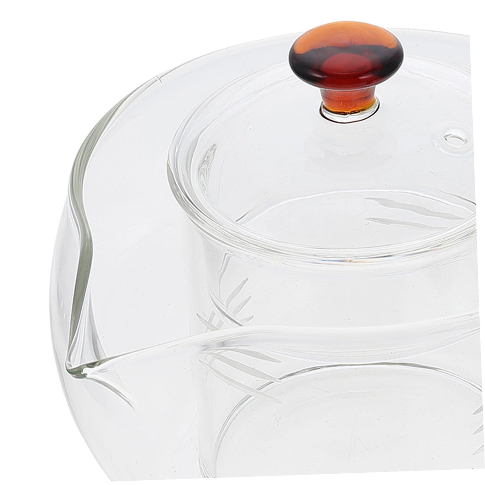Tetera de Vidrio Mango de Madera, 300ml, Resistente al Calor y Gruesa, Adecuado para Casa y Tetería, para Preparar Té