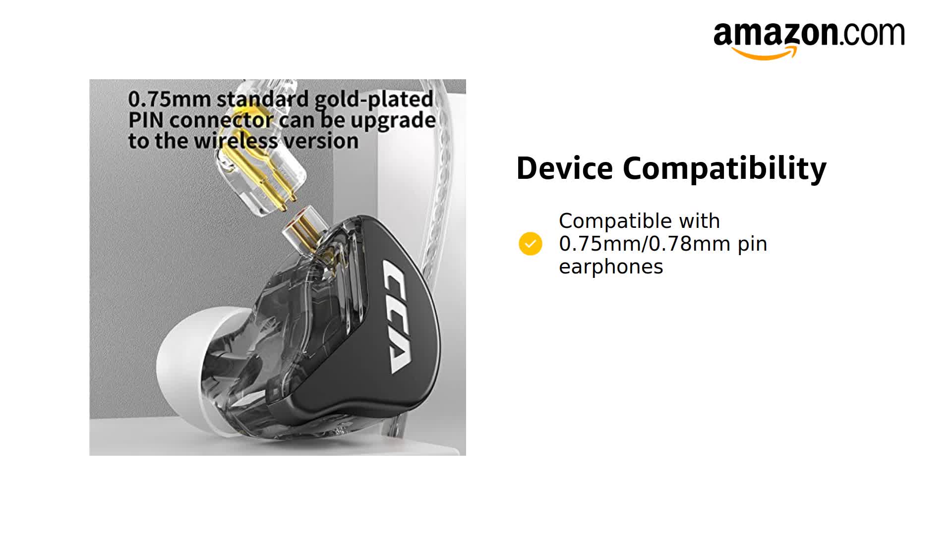 Amazon.com: CCA CRA IEM & KZ AZ09 Bluetooth Module, Wireless