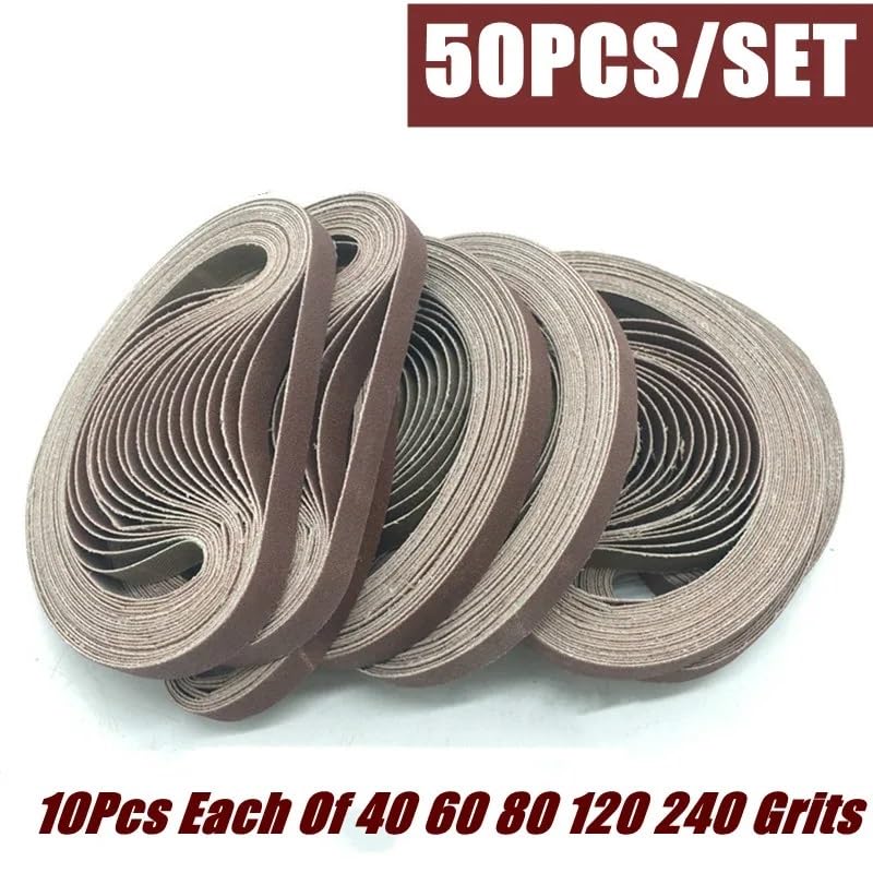 Schleifband 50 Teile/satz 13*457 MM Schleifbänder 40-800 Körnung Schleifpapier Schleifband for Sander Holz Metall Schleifen Polieren. für Zum Schleifen, Feilen, Schärfen ( Color : 40 60 80 120 240 , S