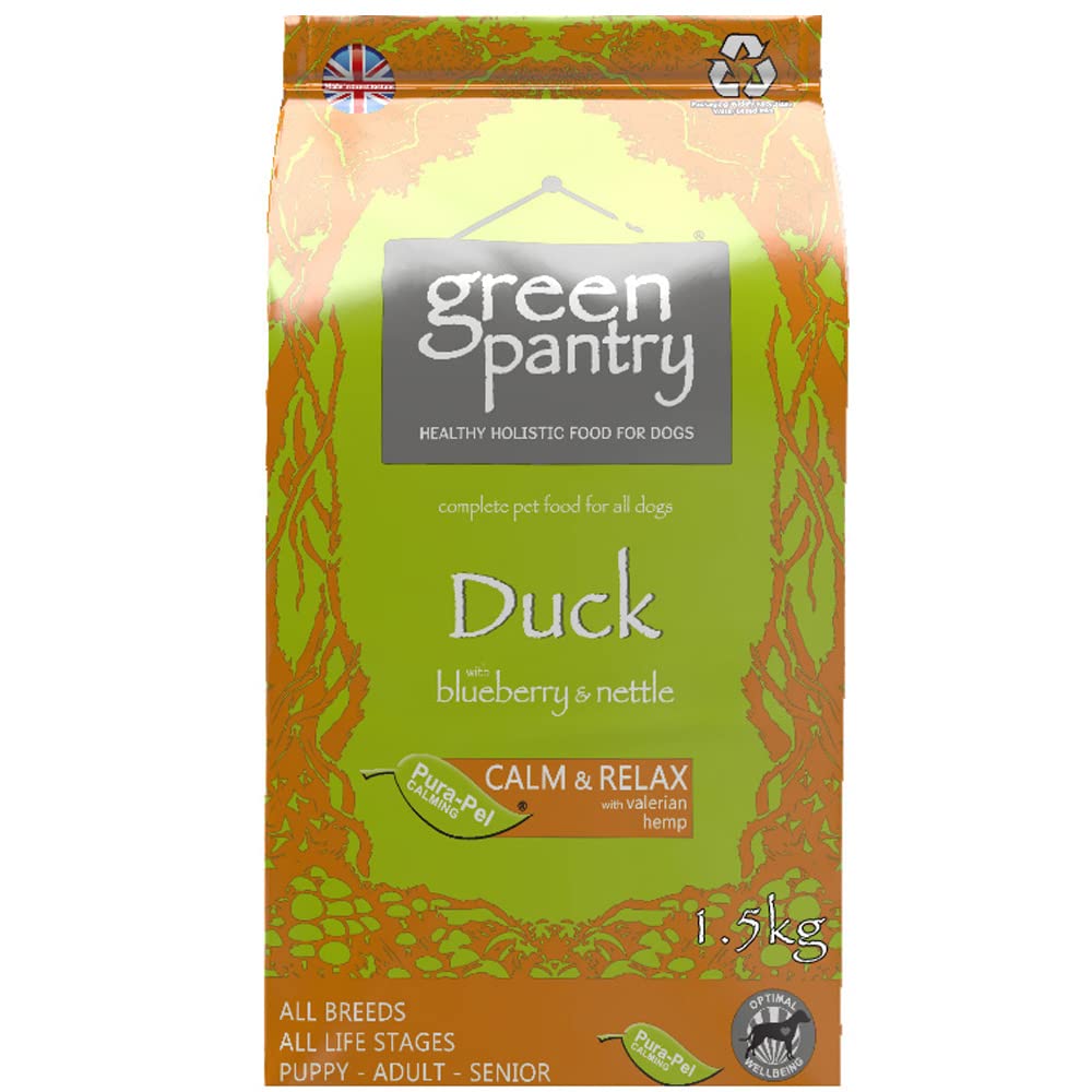 Green Pantry Duck with Blueberry & Nettle Dry Complete Dog Food - All Life Stages - 1.5kg