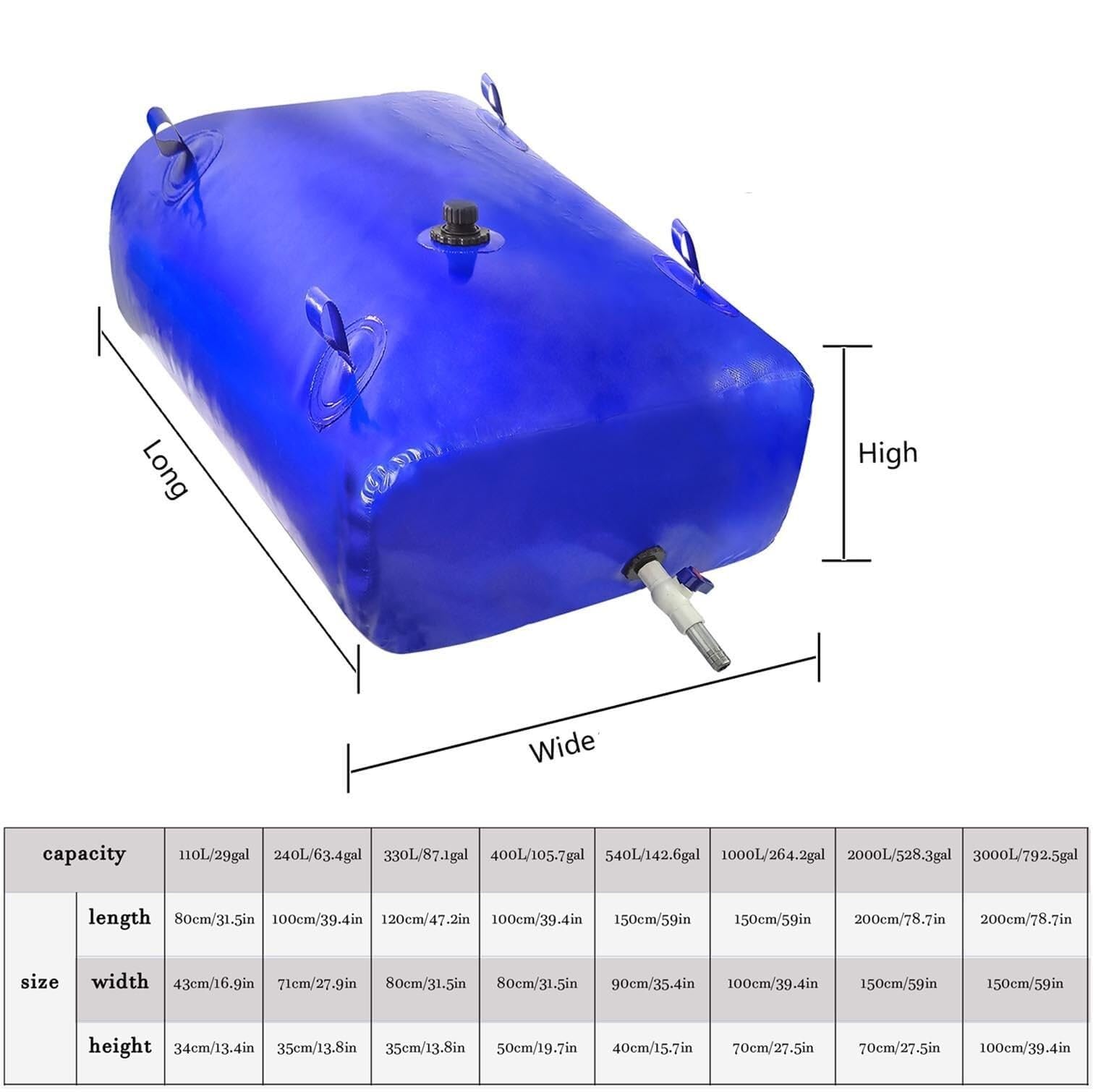 Depósito de Agua Flexible Bolsa de Almacenamiento Agua Resistente a la presión, Gran Capacidad, for Uso en Exteriores contra Incendios, construcción y tráfico Pre-Loading Bag for Bridges