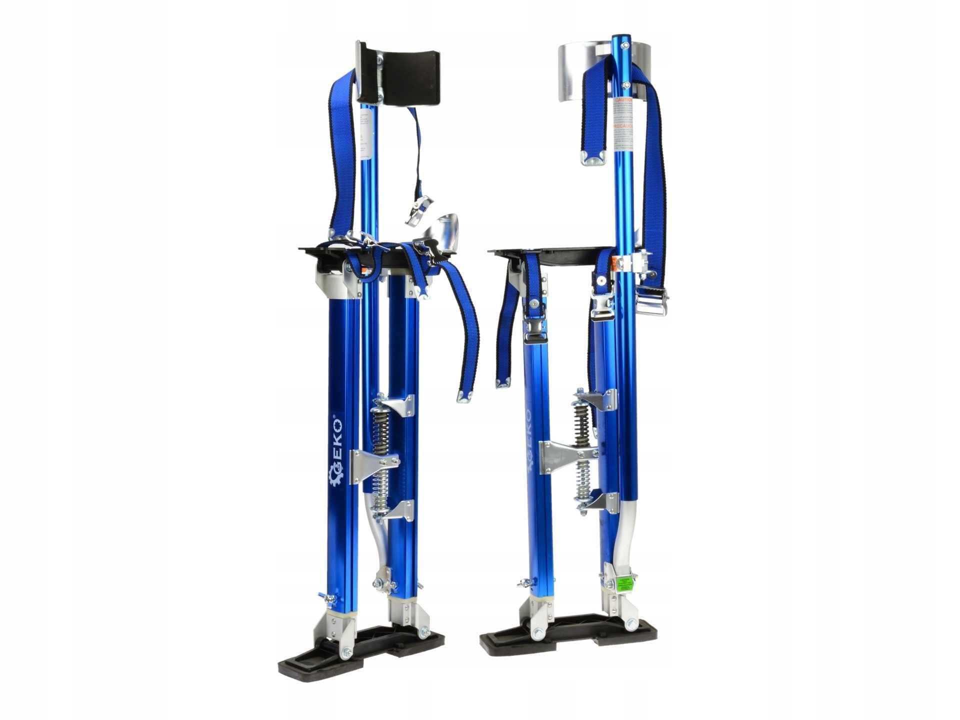 KG Arbeitsstelzen AMSTEIN 02116 BLAU für Maler Deckenbauer Aluminiumstelzen 61-101 cm Stelzen Aluminium Professionelle Einstellbare Handwerkerstelzen Trockenbau