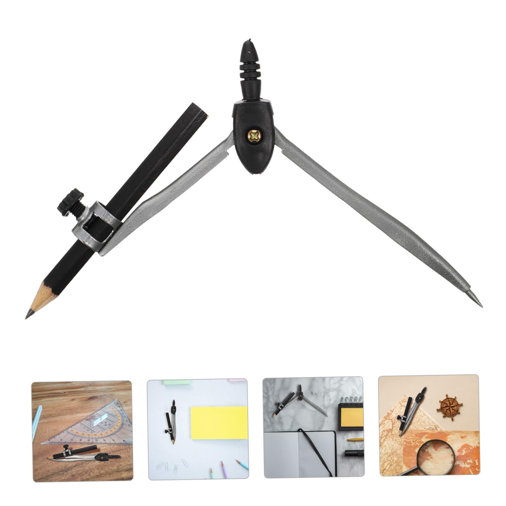 STOBOK 10 Pezzi Di Compasso in Metallo Con Supporto Per Matita Strumenti Da Disegno Per Disegno Compasso Matematico Per Studenti Ufficio