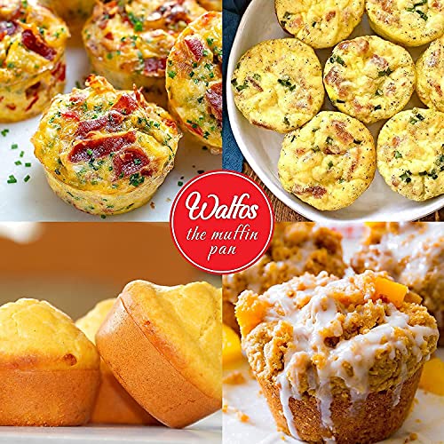 Walfos 2 Piece Silicone Loaf Pan Set And 2 Piece Silicone 12 Cups Regular Muffin Pan Set - Non-Stick Silicone, Just Pop Out ! Food Grade And Bpa Free ! #TOP3
