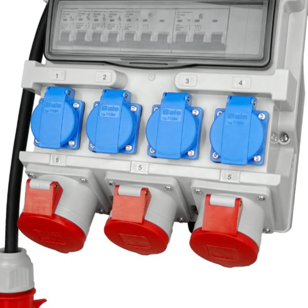 Stroomverdeelunit 63 ampere / 6x230 uit en 3x32A uit - Crew Licht en Geluid
