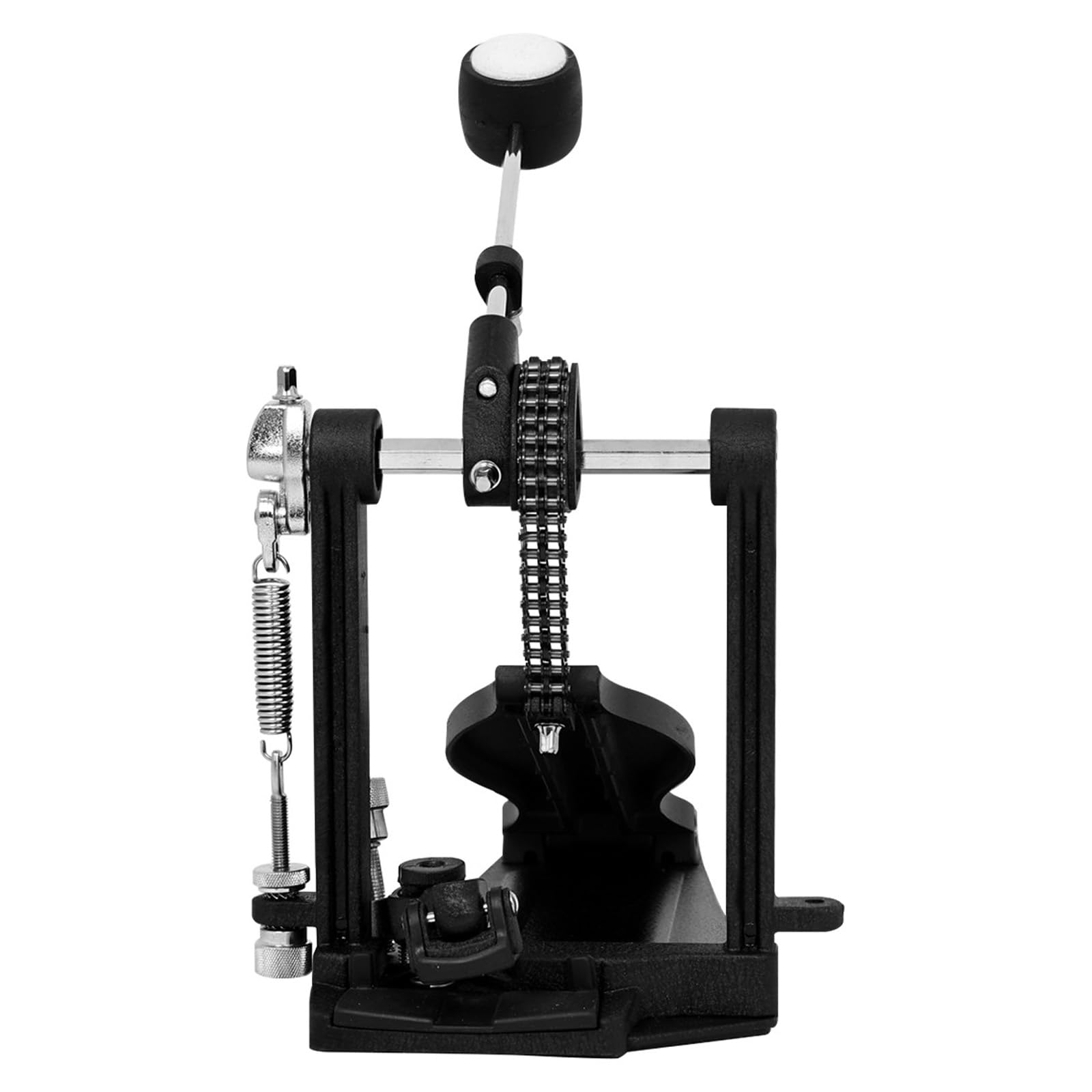 Pedale per grancassa con doppio controllo stabile antiscivolo Pad Metallo Drum Pedal per batteria acustica elettronica