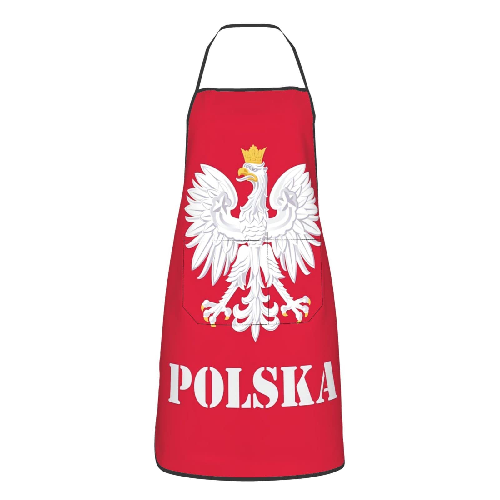 Oudrspo Unisex As Pic Poland Polish Flag Apron Funny Kitchen Cooking Apron For Women Men Bib Apron For Bbq Baking Crafting Drawing Chef Gifts
