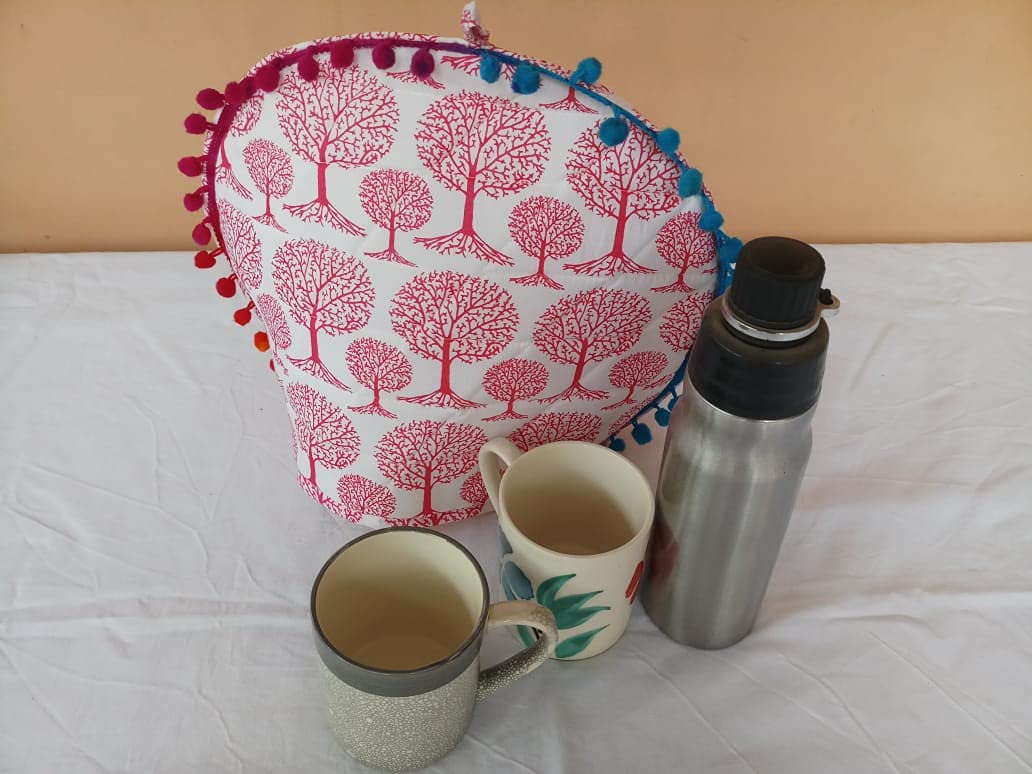 Mandala Tea Cozy - Handmade Cotton Tea Kettle Cover -7