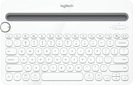 Logitech K480 Wireless Multi-Device Keyboard for Windows, Apple iOS Android Or Chrome, Wireless Bluetooth, Compact Space-Saving Design,…