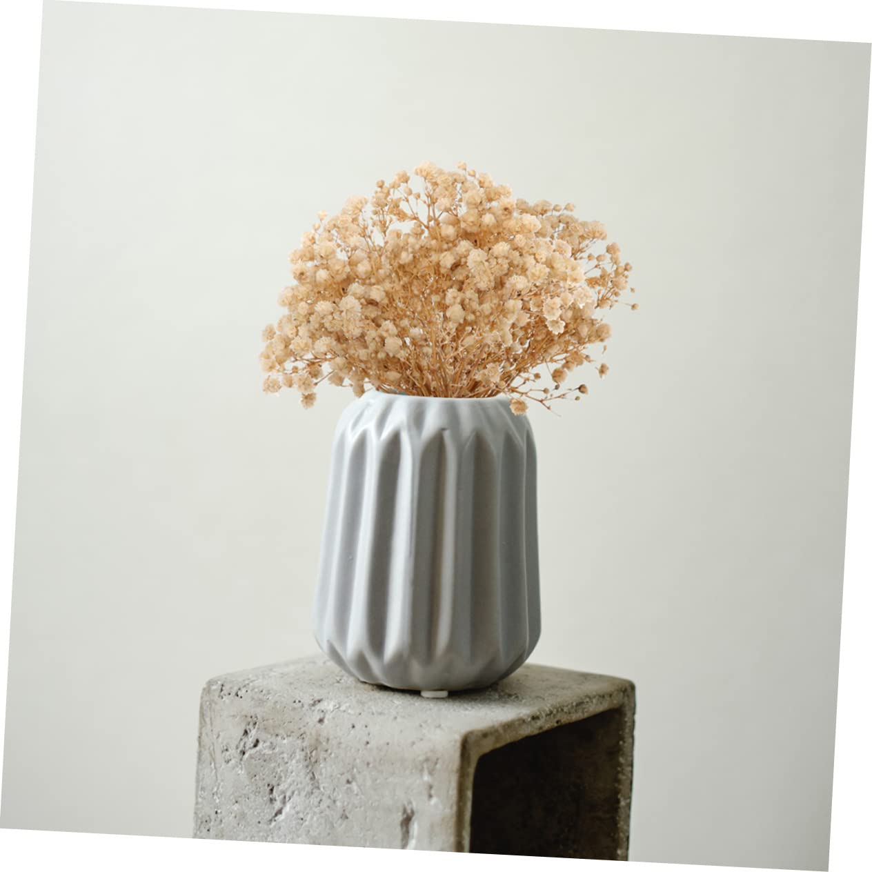 Abaodam 4pièces Bouquets De Fleurs Séchées De Gypsophile Petits Arrangements Floraux Décoratifs pour Mariage Et Décoration Intérieur sans Entretien Hauteur