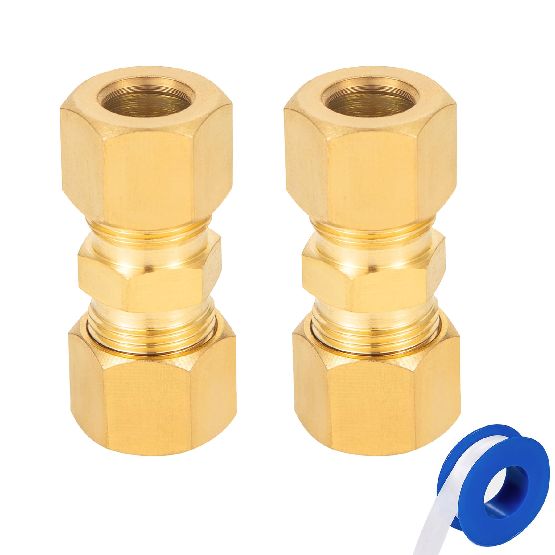 Breezliy Brass 3/16-Inch Compression Union Fitting (3/16