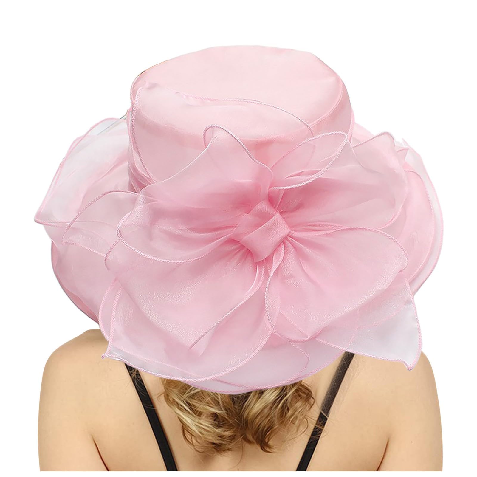 SRZYMJ Sommer Damenhut, hoher Sonnenschutz Outdoorhut mit Tuch für Strand Freizeit Festival Sonnenhut mit breiter Krempe Cowboyhut für Frauen wasserfest Lila, grau, Wassermelonrot, Pink, Pink, Wein