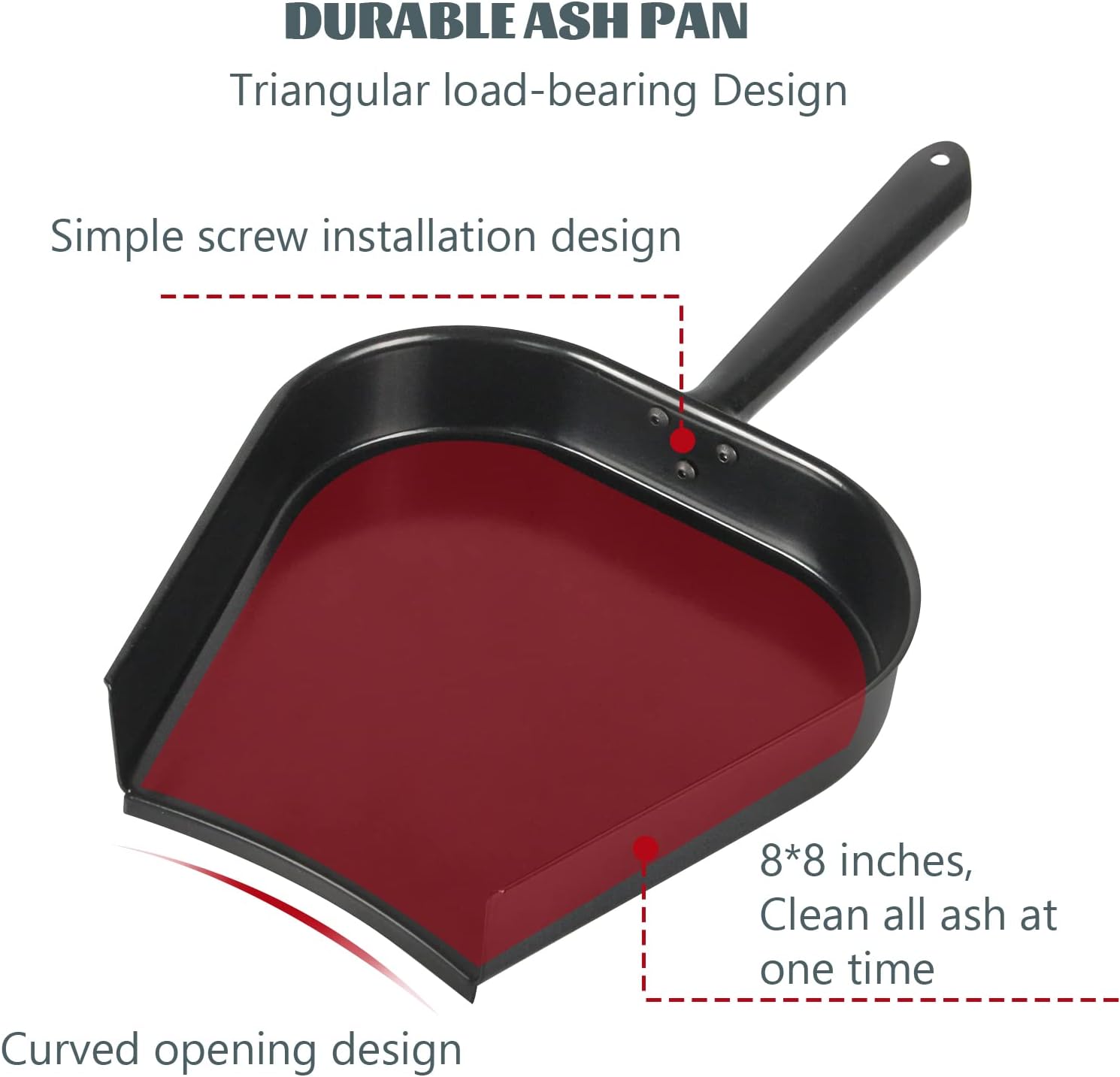 Ash Tool and Ash Pan fit Big Size Green Egg,Stainless Steel Grill Cleaning Tools Set for Big Green Color Egg Primo and Other Charcoal Kamado Stove