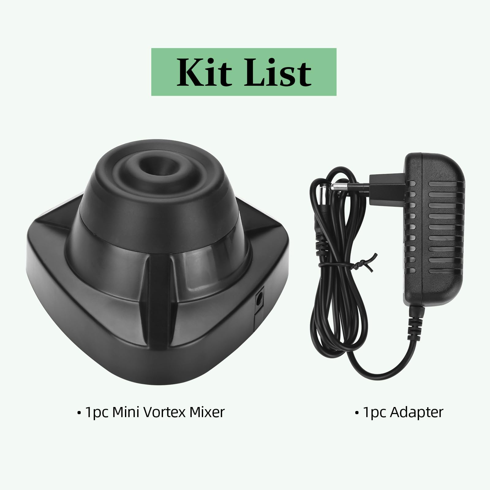 ATOMUS Black Mini Vortex Mixer 10000RPM Liquid Lab Paint Mixer Shakers Strong Vortex Shaking Blender for Acrylic Paint Nail Polish Eyelash Adhesives Laboratory Test Tube