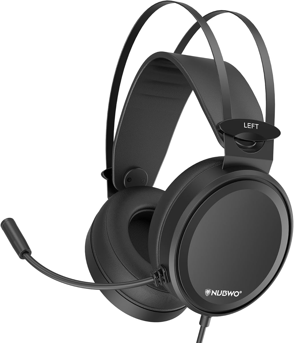 NUBWO Gaming headsets PS4 N7 Stereo Xbox one Headset Wired PC Gaming Headphones with Noise Canceling Mic, Over Ear Gaming Headphones for PC/MAC/PS4/PS5/Switch/Xbox one (Adapter Not Included) : Video Games