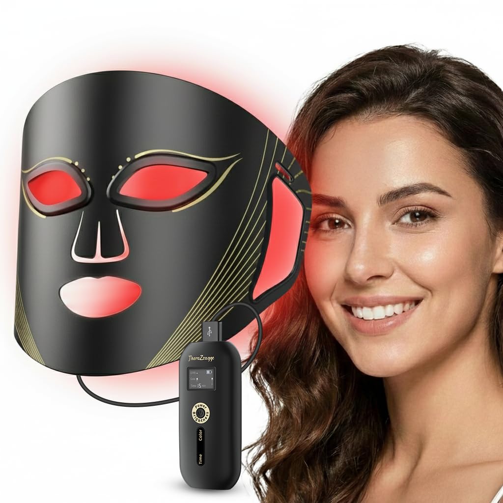 Red Light Therapy for Face Near-infrared Led Face Mask Light Therapy with Remote 3 Modes 850nm Red Light