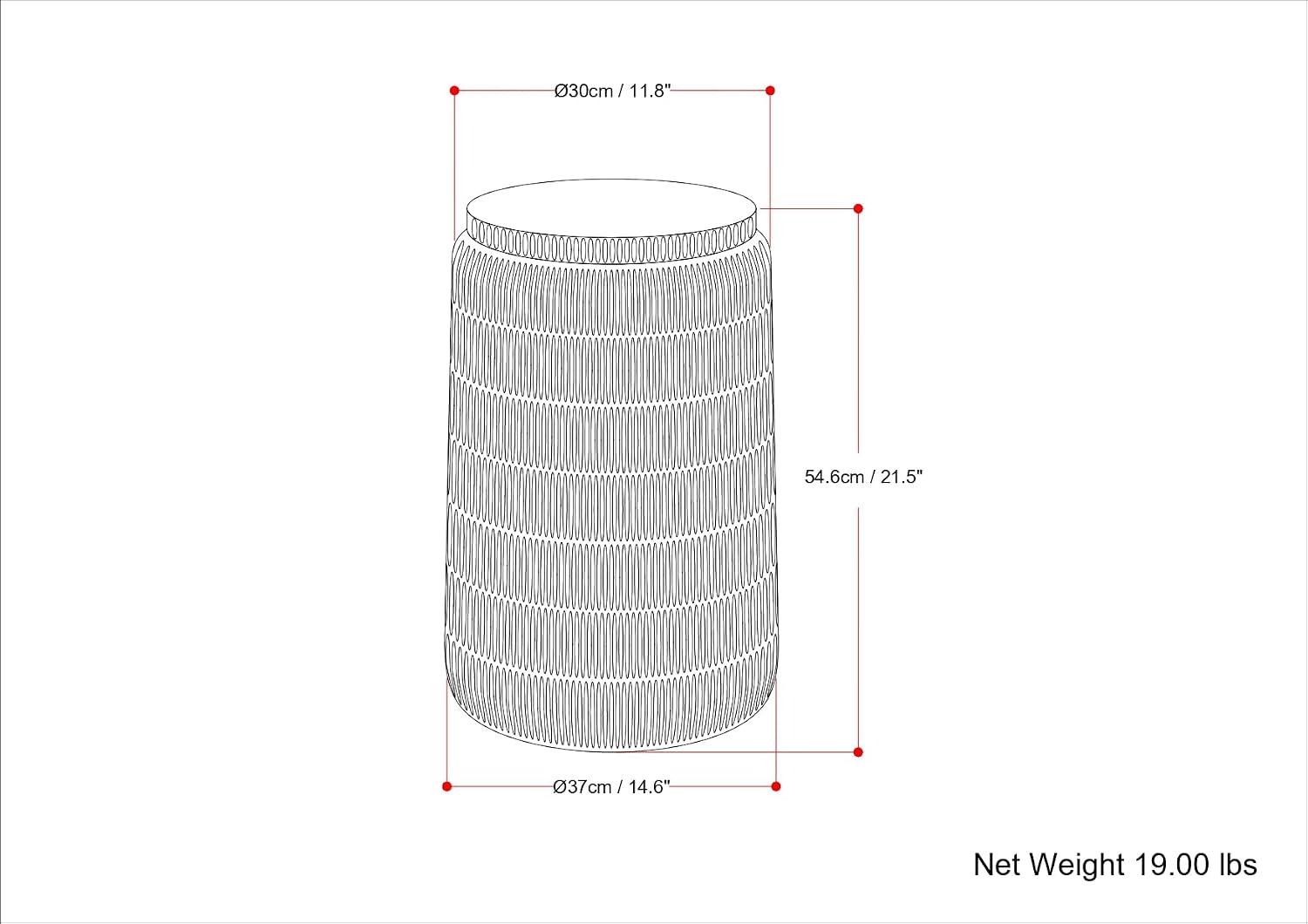 SIMPLIHOME Juno Metal Side Table - 15 inch Wide Solid Metal Round Cast Aluminum Accent Table in Graphite, 21.5 Inch Tall Industrial End Table or Small Drink Table for Living Room, Assembled