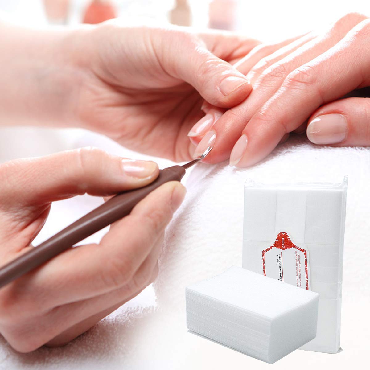 800 Pezzi Salviette in Cotone per Unghie, Tamponi di Cotone di Pulire Nail, Nail Wipe Cotton Pad Lint Free Wipes, Rimozione Del Cotone Pulitore Pad Cellulosa Unghie, Cotone per Unghie Gel