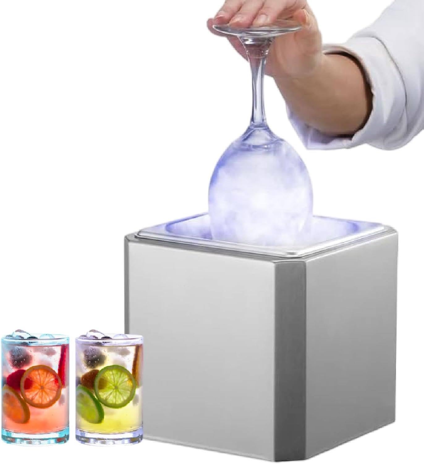 Enfriador de Copas,CO2 Enfriador de Copas de Cerveza,8-10 Segundos por Copa con Luz LED,Enfriador Instantáneo de Copas para Vino,Cocktail,Champagne,Bebidas Mixtas,Zumos,Perfecto para Bar