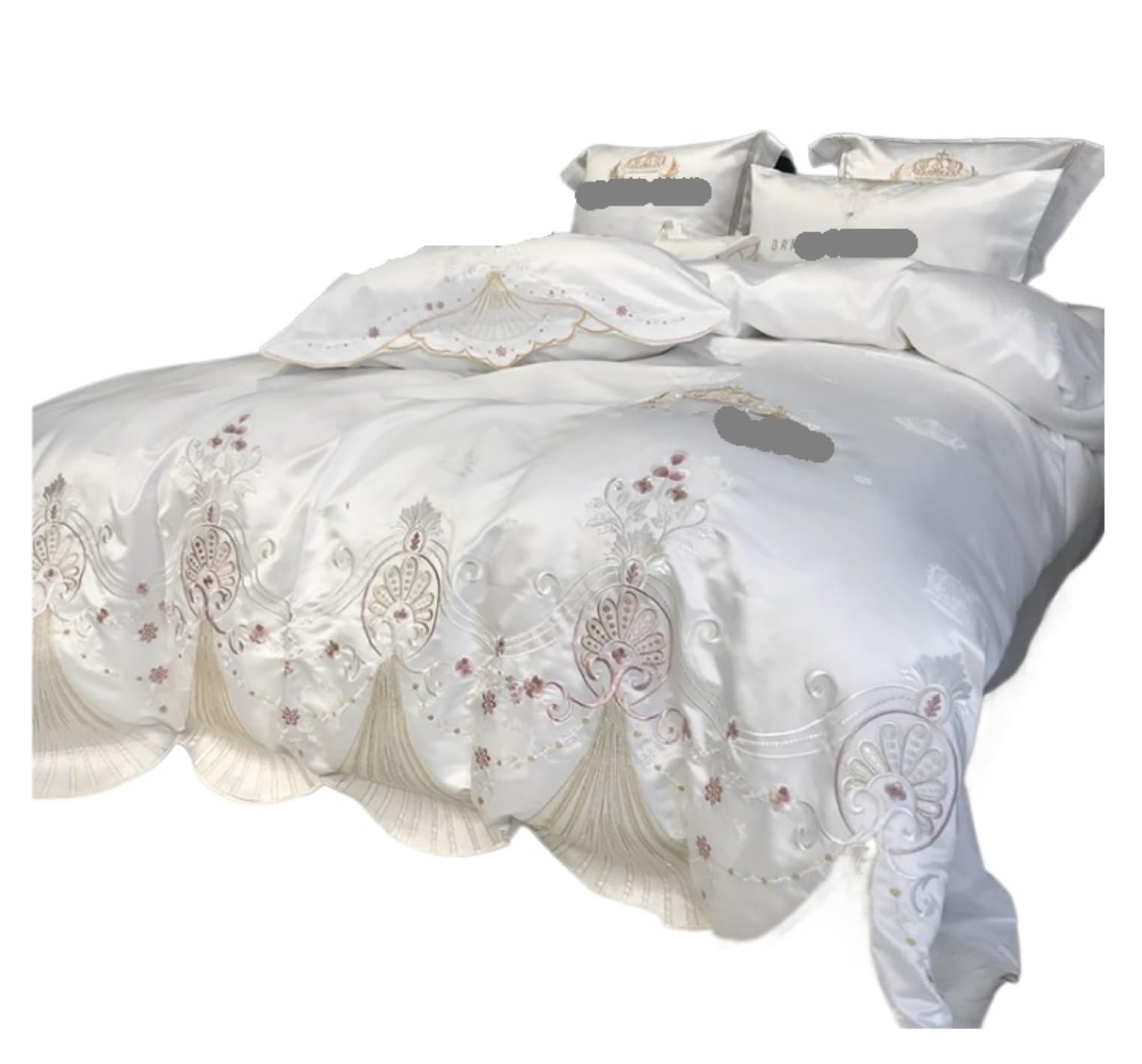 Draps en satin anti-friction parure de lit 4 pièces pour protéger la peau et les cheveux