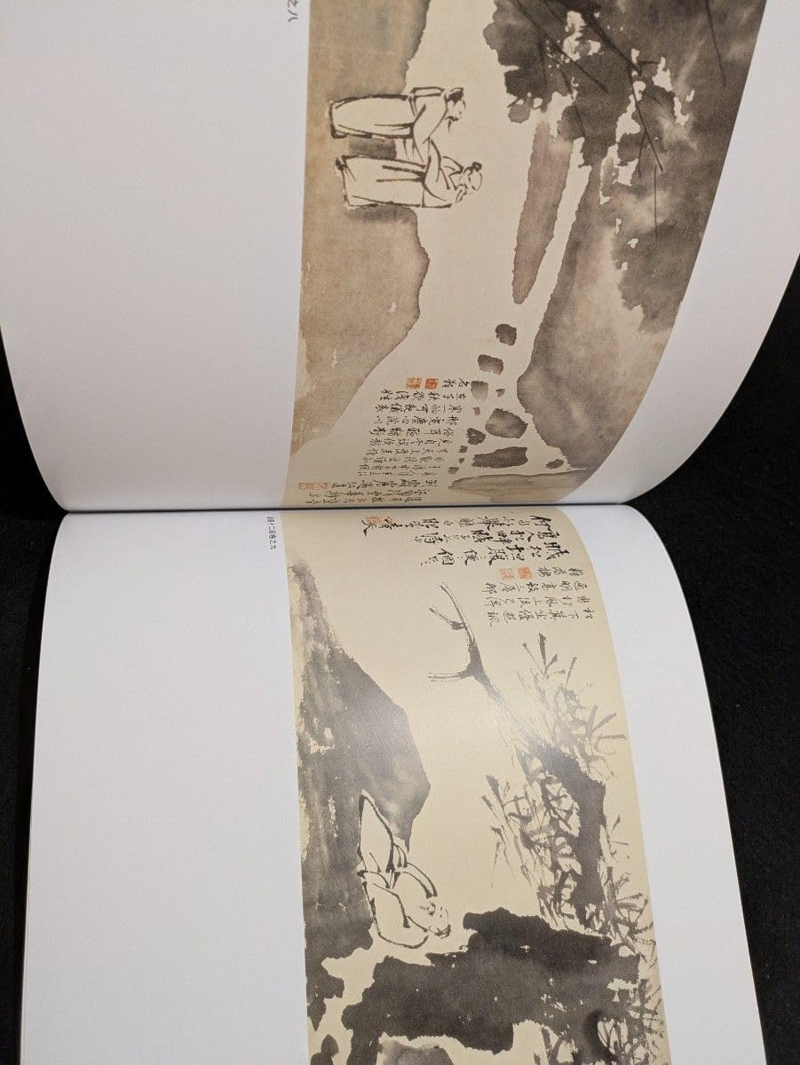 中国古美術・字画三尺中堂人物掛軸・水墨画・金廷標印款・書道・宣紙・純手描き・肉筆 掛軸2本セット 石淼『昭君出塞 貂蝉拜月』中国美人画 紙本