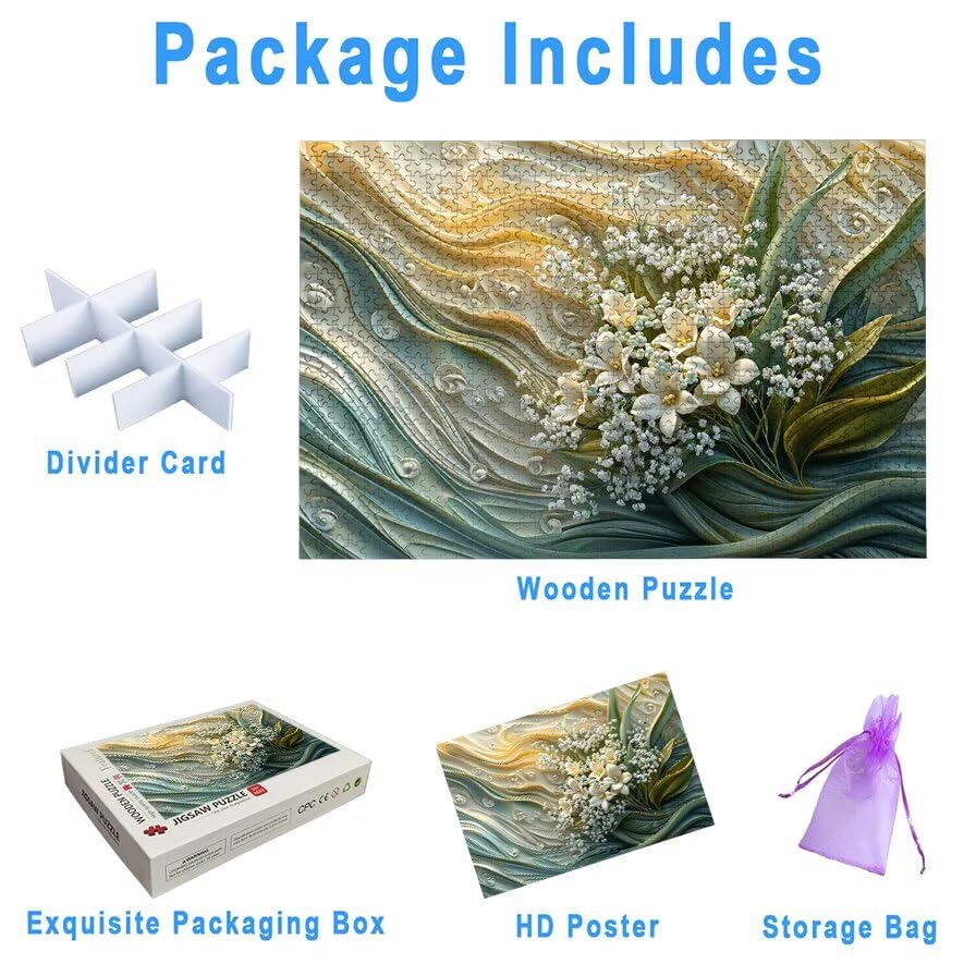 Puzzle 1500 Piezas Flor para Adultos, Puzzle Paisajes de Madera con Caja Regalo para Adultos, Rompecabezas Desafiante para Toda la Familia, Rompecabezas para Regalo Mujer y Home Decoration, -5713