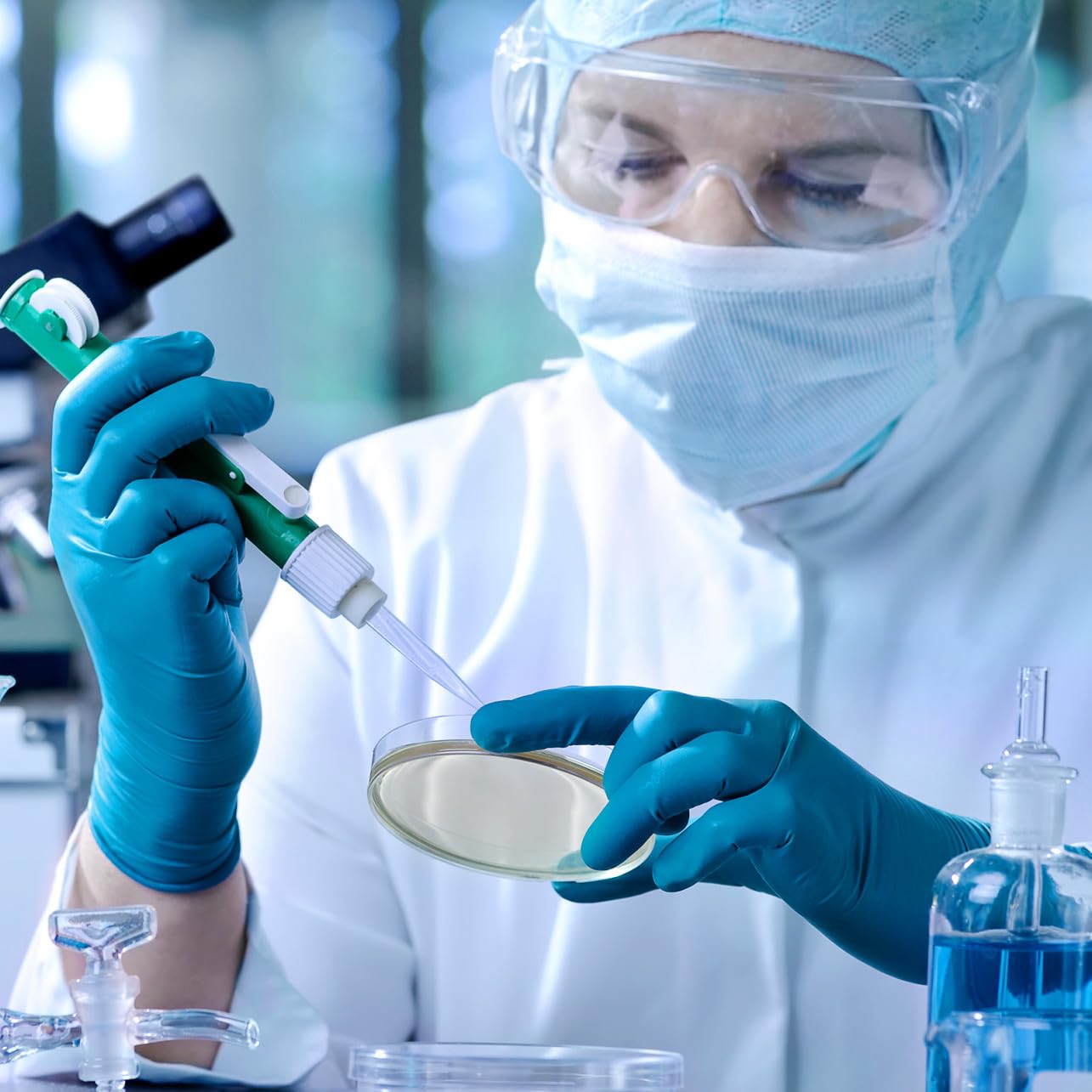 KESYOO 10 Boîtes de Petri Pré-coulées de 7 Cm Contenant de La Gélose, pour Expériences Scientifiques Et de Laboratoire, Microbiologie, Cours de Biologie, 10 Pièces
