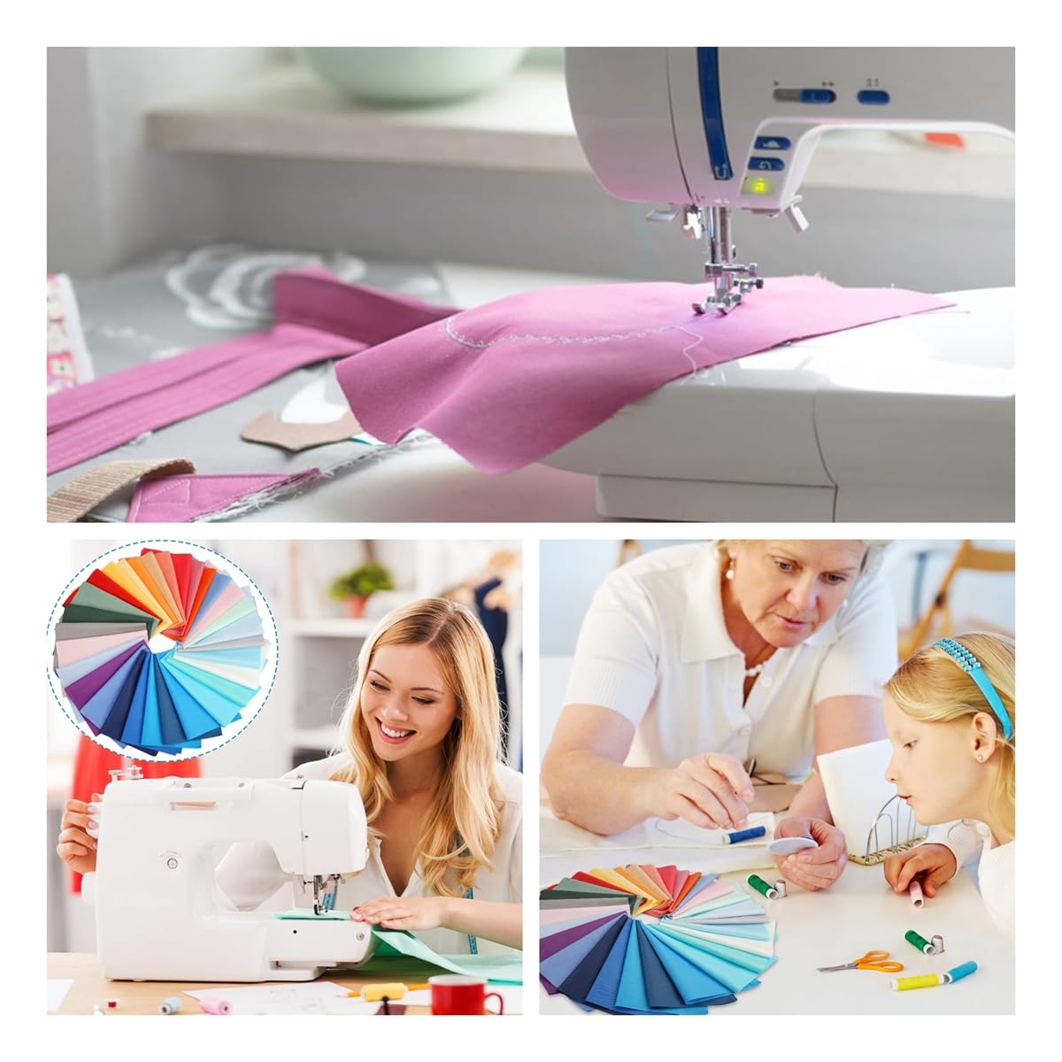 Jukway 8 fasci di tessuto di cotone a quadri, 50 x 50 cm, motivi stampati, patchwork, fai da te, tessuto da cucito per trapunte, decorazioni, scrapbooking, lavori manuali, arti e hobby (giallo