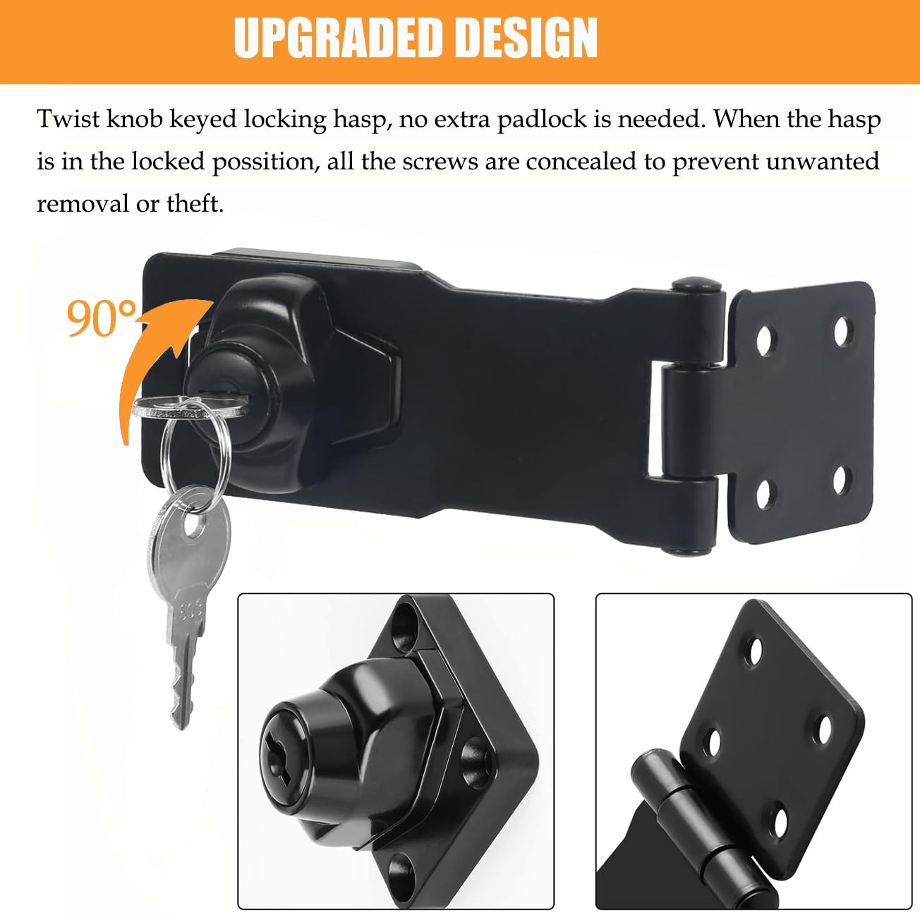 ZiYuya Hasp Lock with Keys - Image 3