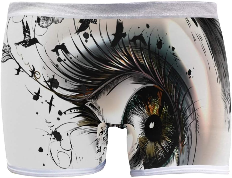 MONTOJ Art Look Make-up Eye Vrouwen Comfortabele Boxer Korte Boyshort, 1, L