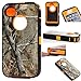 Kecko(TM) Heavy Duty Defender Tough Armor Shockproof Heavy Duty Tree Camo Impact Hybrid Case W/ Built In Screen Protector for iphone 4/4s--Camo Trees on the Core (Tree orange)