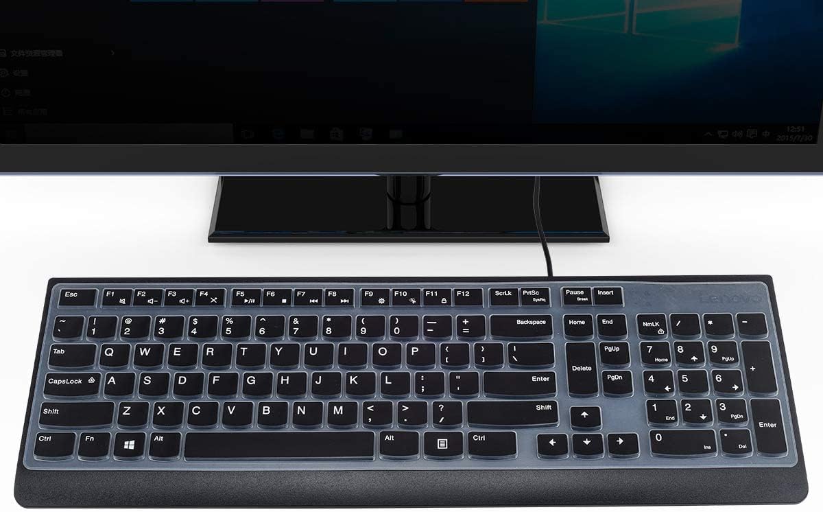 iFyx Keyboard Skin for Lenovo 510 Wireless Keyboard GX30N81775, Lenovo 4X30M39458 Wireless Keyboard, Lenovo Wireless Keyboard KBRFBU71 All in One Desktop Cover (Black) (B0CTHLST5D) Amazon Price History, Amazon Price Tracker